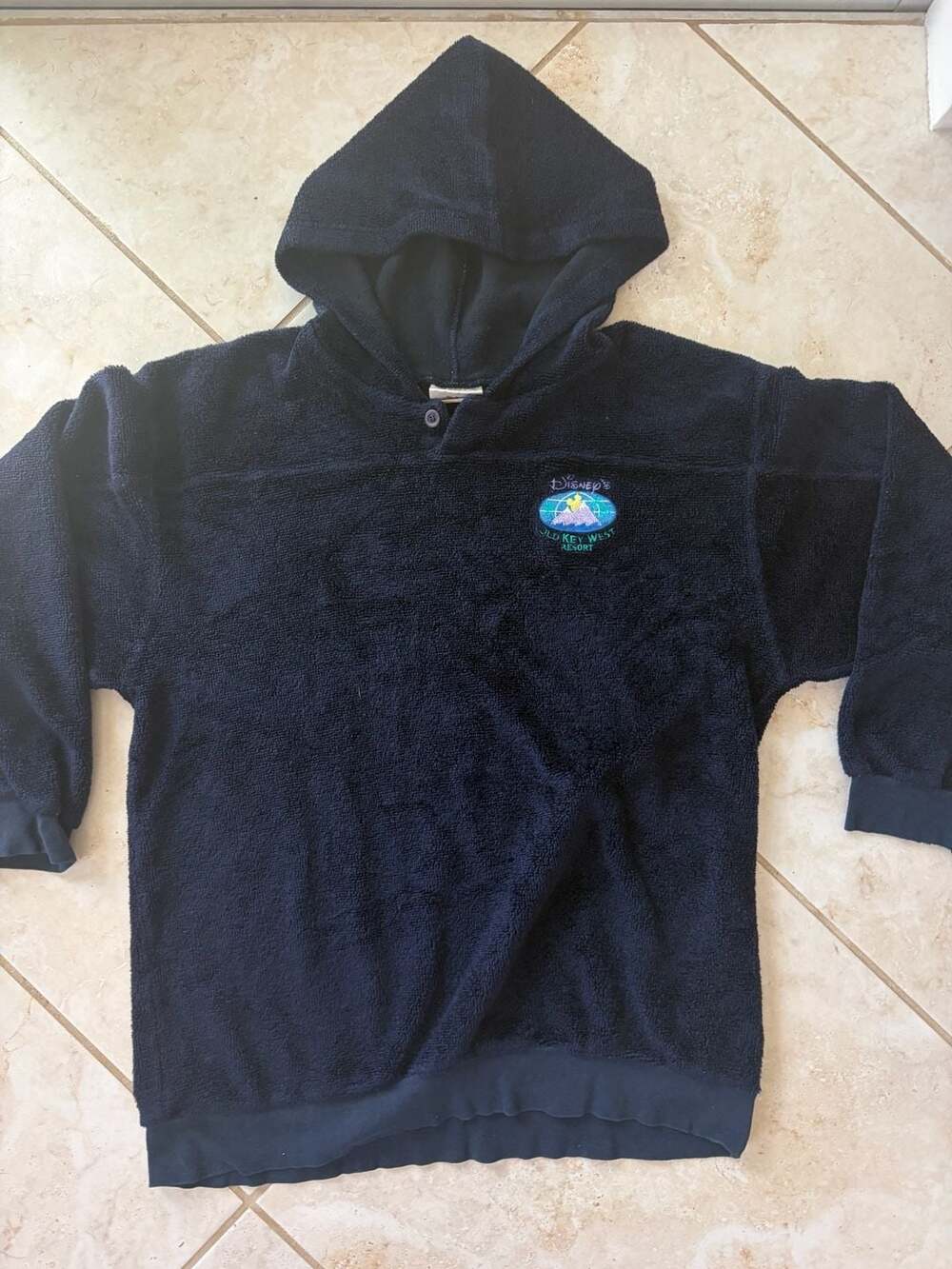Disney Old Key West Resort Fleece Hoodie X-Large Navy